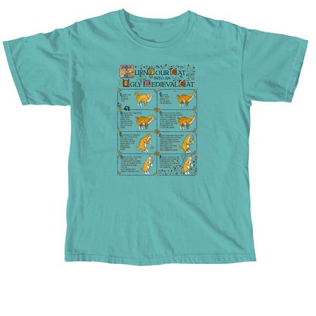 Medieval Cat Tutorial&nbsp;, a Seafoam Comfort Colors Unisex Tee