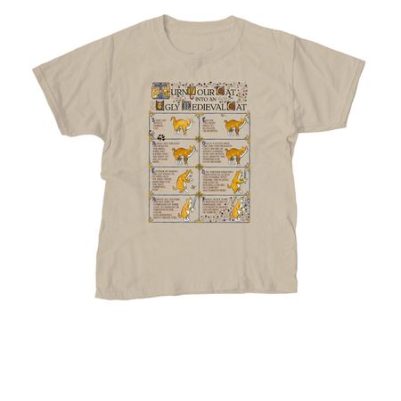 Medieval Cat Tutorial&nbsp;, a Sand Youth Unisex Tee