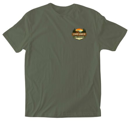 Official Camp Garcia Shirt 2026, a Military Green Softstyle Cotton Tee