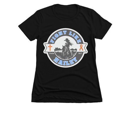 Fight Like Hailey, a Black Women's Slim Fit Tee