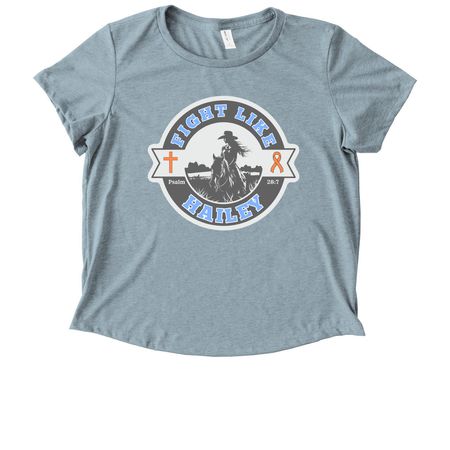 Fight Like Hailey, a I Like You Blue Allmade Eco Triblend Women?s Scoop Neck Tee