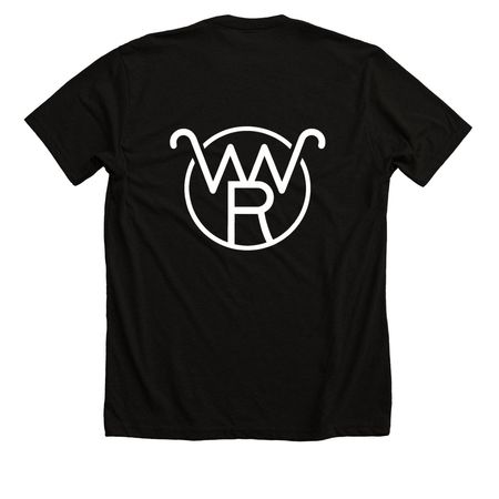 Horsetrovert, a Solid Black Blend Premium Unisex Tee (back-view)