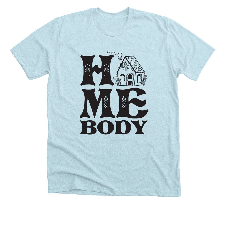 Homebody, a Heather Ice Blue Premium Unisex Tee