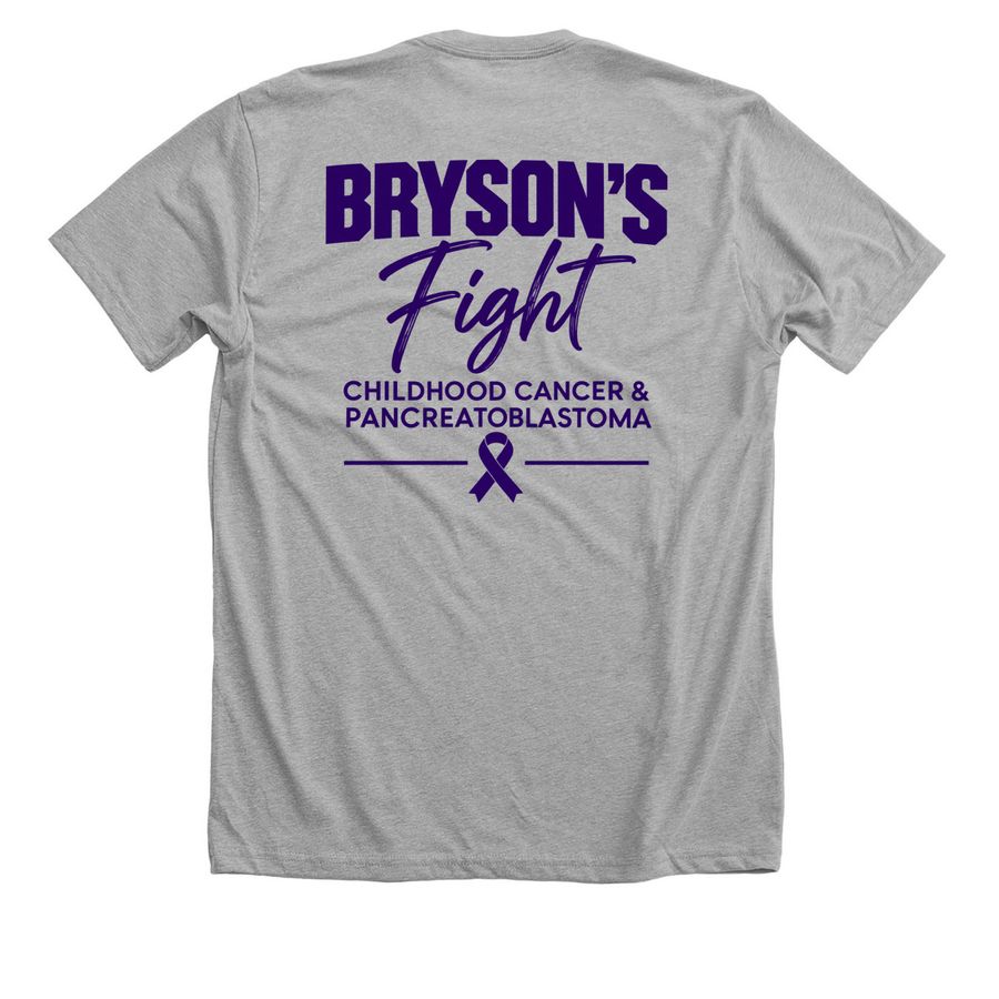 BRYSON?S FIGHT, a Athletic Heather Premium Unisex Tee (back-view)