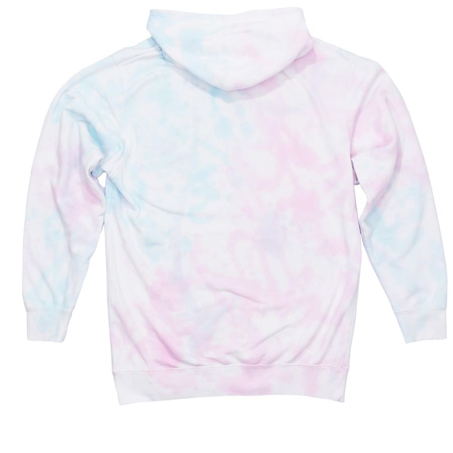 Addi?s Ducks, a Cotton Candy Tie Dye Pullover Hoodie (back-view)