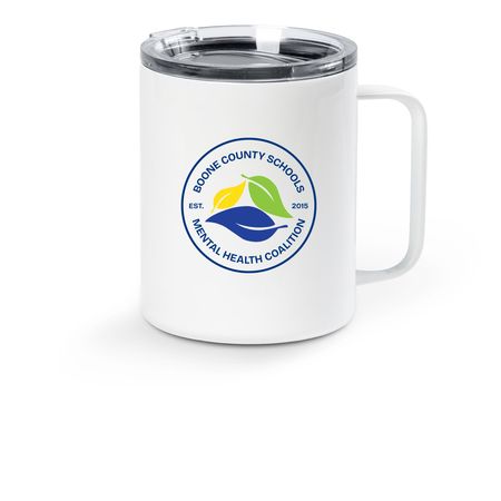 Travel Coffee Mug, a White Stainless Steel Travel Mug