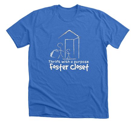 Foster Closet Thrift Shirts, a Heather True Royal Premium Unisex Tee
