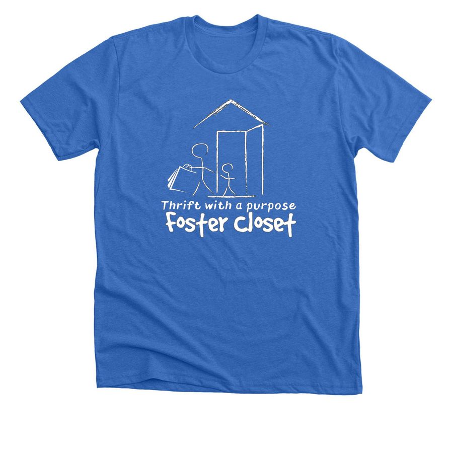Foster Closet Thrift Shirts, a Heather True Royal Premium Unisex Tee