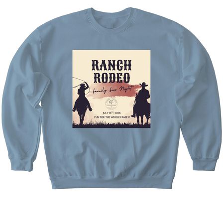 Ranch Rodeo&nbsp;, a Stone Blue Softstyle Crewneck Sweatshirt