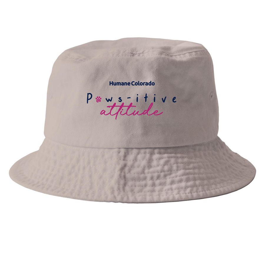 Paws-itive attitude, a Khaki Printed Bucket Hat
