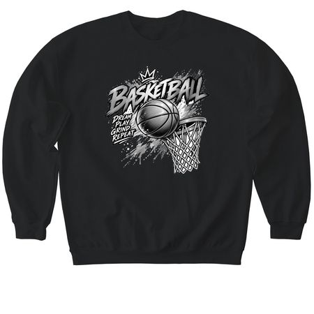 Em?s basketball journey, a Black Softstyle Crewneck Sweatshirt
