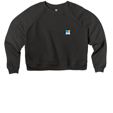 SEW MQG Merch, a Black Women's Premium Cropped Raglan Sweatshirt