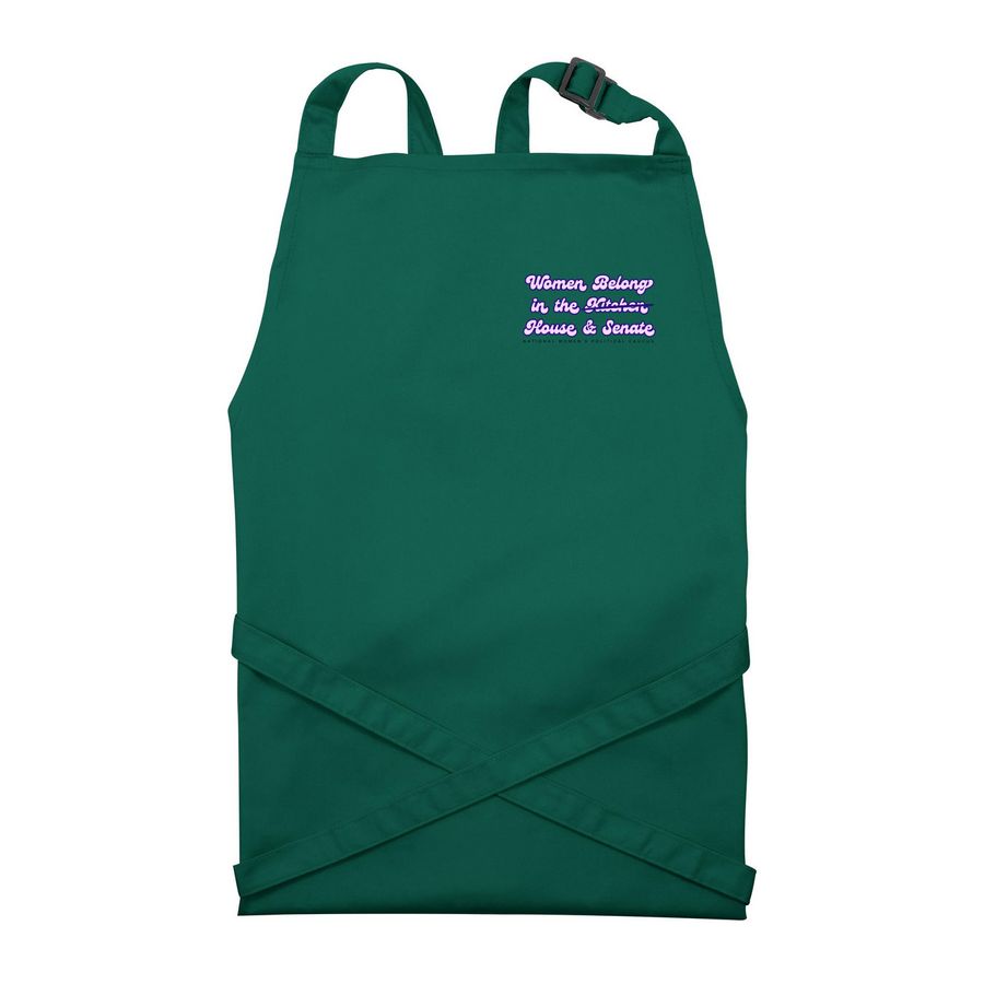 "Women Belong in the House & Senate" Apron, a Bottle Recycled Bib Apron