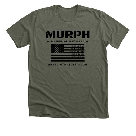 Murph T-Shirts, a Heather Military Green Premium Unisex Tee