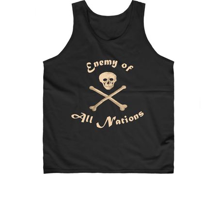 Enemy of All Nations, a Black Classic Unisex Tank Top