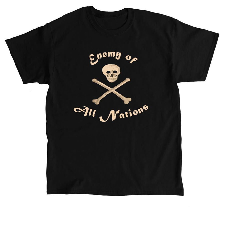 Enemy of All Nations, a Black Classic Unisex Tee