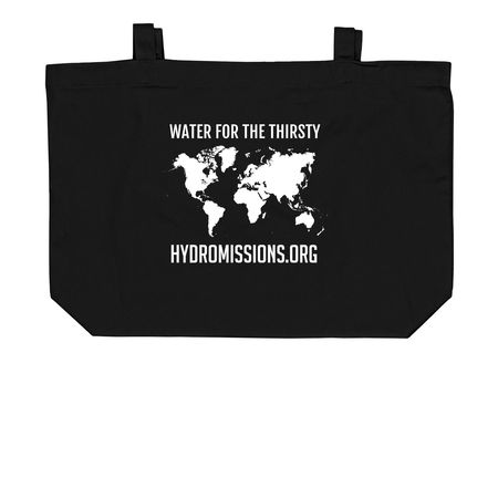 Mission Tote, a Black Large Organic Cotton Tote Bag