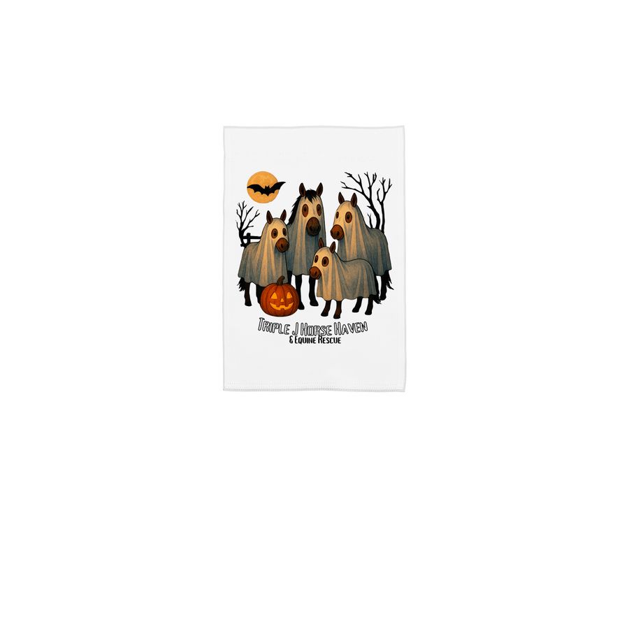 Haven Herd Ghosts, a White 12" x 18" Yard Flag