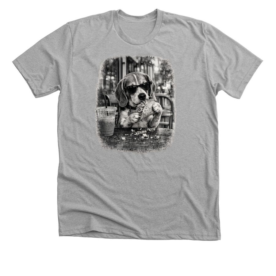 Beagles & Tacos Are Life Tee, a Athletic Heather Premium Unisex Tee