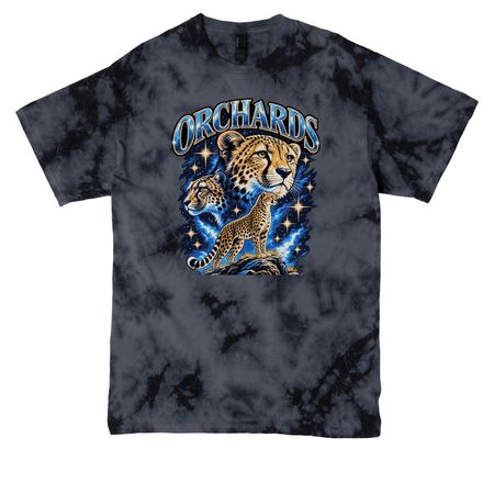 Epic Cheetah, a Black Crystal Tie Dye Tee