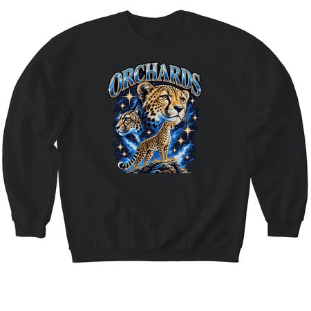 Epic Cheetah, a Black Softstyle Crewneck Sweatshirt