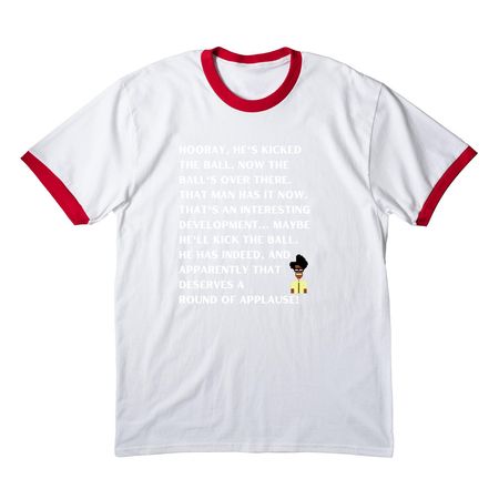 Yay Sports 719, a White/ Red Cotton Ringer Tee