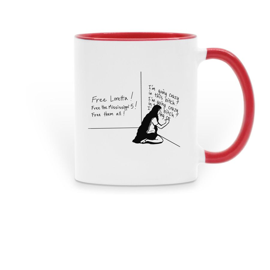 I'm Going Crazy (Mug), a Red Two-Tone Ceramic Mug
