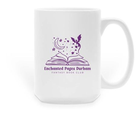 Enchanted Pages Logo, a White Large Coffee Mug