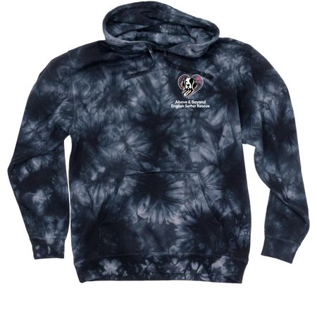 Setter Sweatshirts Collection, a Black Tie Dyed Pullover Hoodie