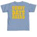 Sunny Days Ahead ??, a Washed Denim Comfort Colors Unisex Tee (back-view)