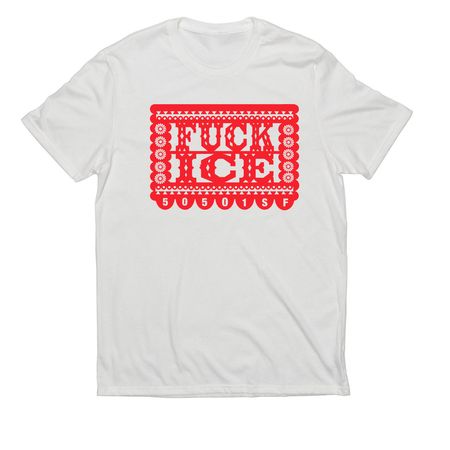 Fuck ICE (red), a Fairly White Allmade Eco Triblend Unisex Tee
