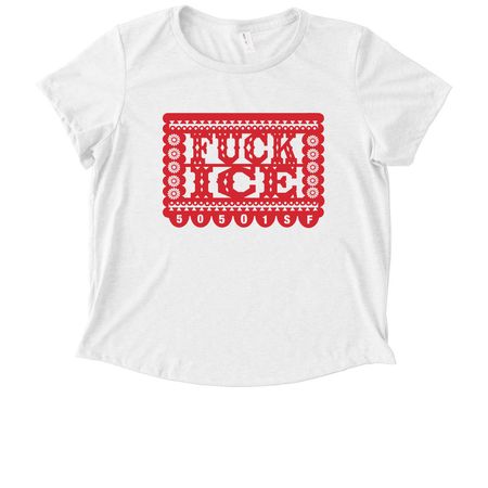 Fuck ICE (red), a Fairly White Allmade Eco Triblend Women?s Scoop Neck Tee