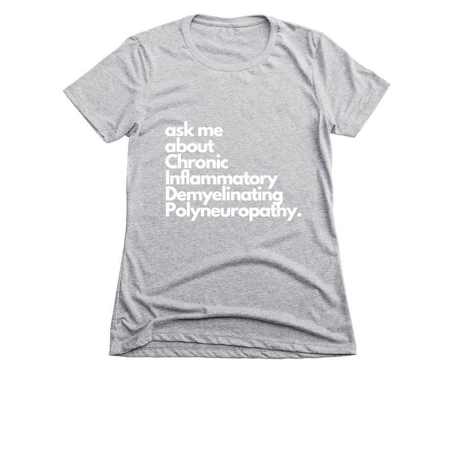 CIDP Swag Shop, a Dark Heather Grey Women's Slim Fit Tee