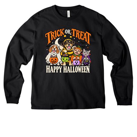 Halloween Shirts, a Black Unisex Heavyweight Long Sleeve Tee