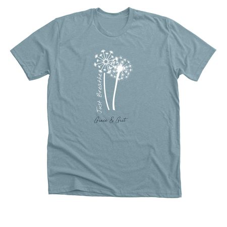 Breathe, a Heather Blue Lagoon Premium Unisex Tee