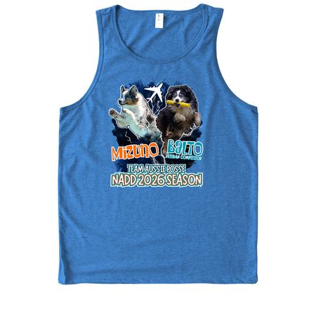 Mizuno-Balto 2026, a Azure Blue Allmade Eco Triblend Tank (back-view)