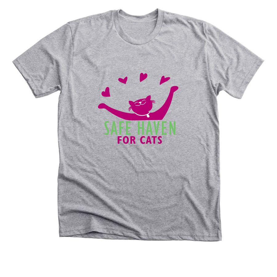 Safe Haven for Cats Merch, a Athletic Heather Premium Unisex Tee