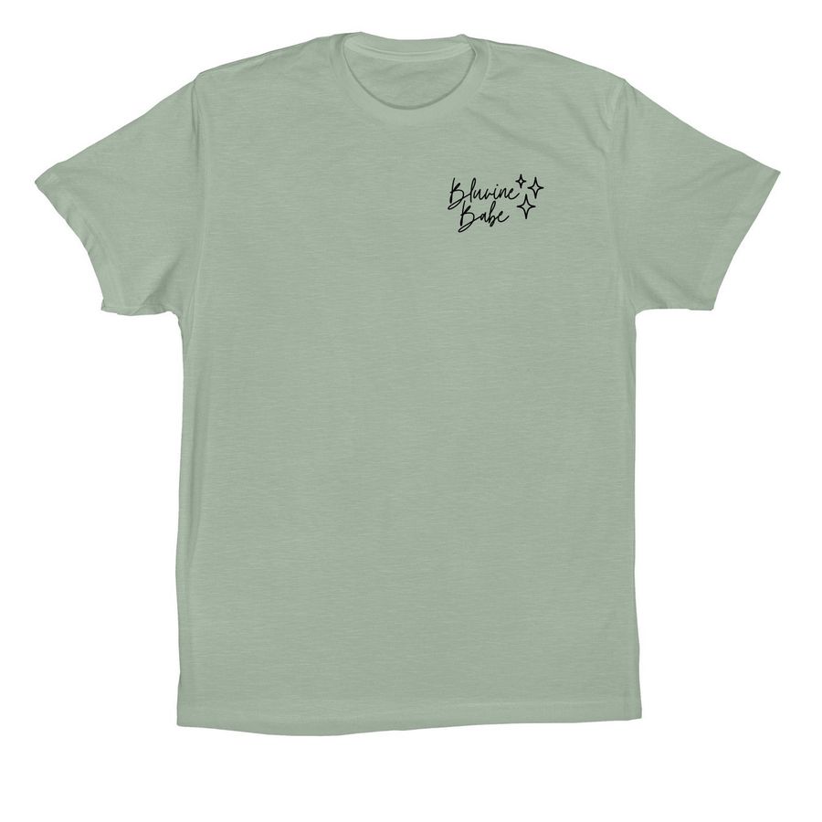 Bluvine Babe, a Dusty Blue Premium Cotton Tee