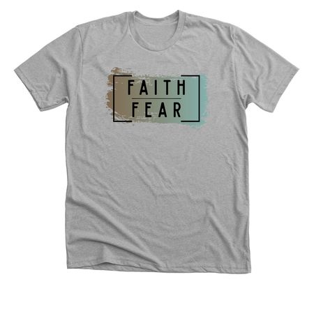Faith over Fear - Blue, a Athletic Heather Premium Unisex Tee