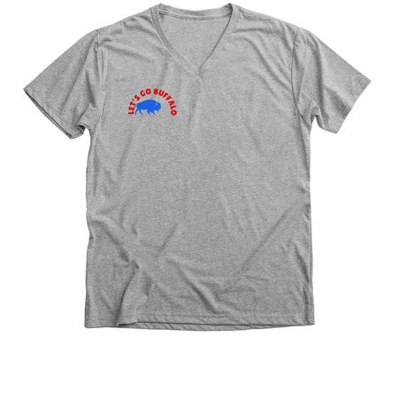 Let?s Go Buffalo, a Athletic Heather Premium V-Neck Tee