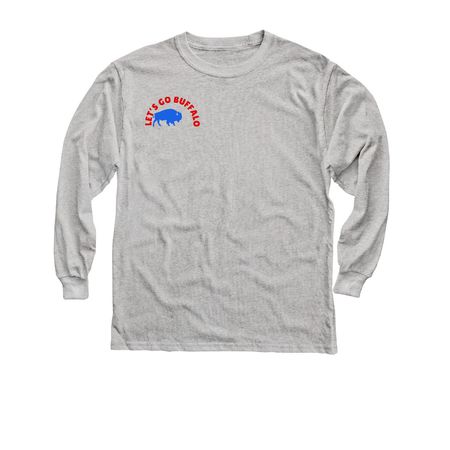 Let?s Go Buffalo, a Sport Grey Youth Long Sleeve Tee