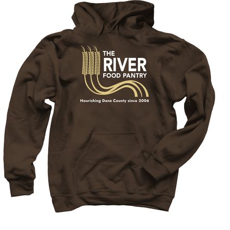 The River Logo - Apparel, a Dark Chocolate Pullover Hoodie