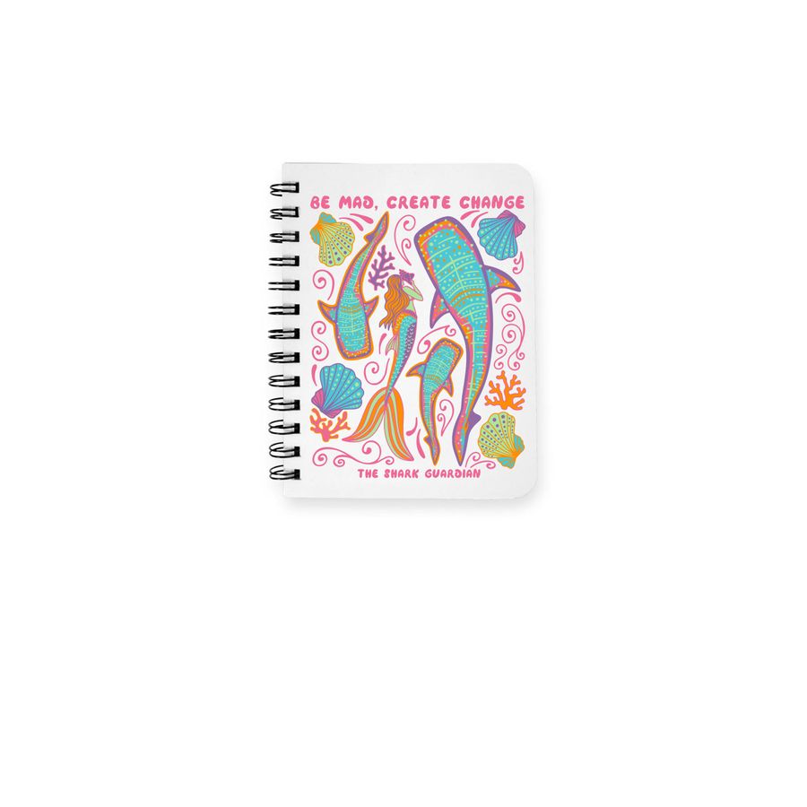 Be Mad, Create Change Notebook, a White Spiral Notebook
