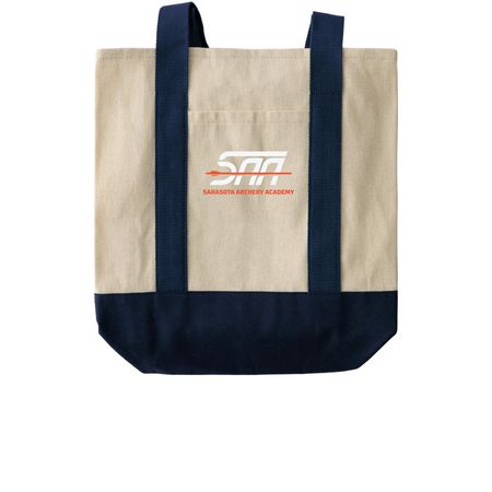 SAA Totes, a Natural/Navy Two-Tone Grocery Tote Bag