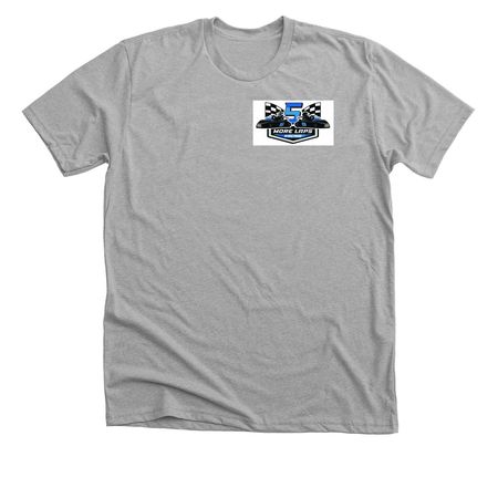 Fuel the Finish ? 5 More Laps Racing, a Athletic Heather Premium Unisex Tee
