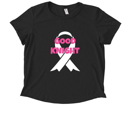 Good Knight Breast Cancer Awareness, a Deep Black Allmade Eco Triblend Women?s Scoop Neck Tee