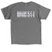 Romans 15:5-6, a Charcoal Classic Unisex Tee (back-view)