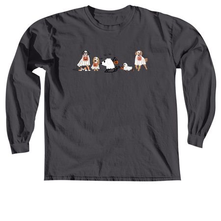 Howl-O-Ween, a Graphite Comfort Colors Long Sleeve Tee