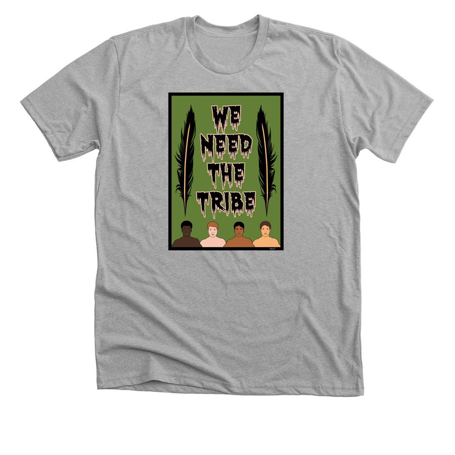 WE NEED THE TRIBE, a Athletic Heather Premium Unisex Tee