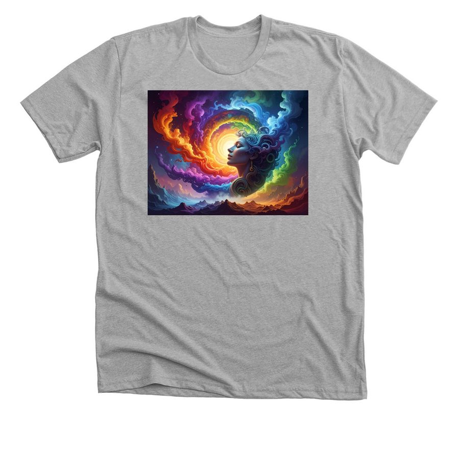 Head in the Clouds, a Athletic Heather Premium Unisex Tee